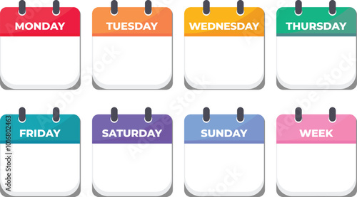 Week calendar schedule template design