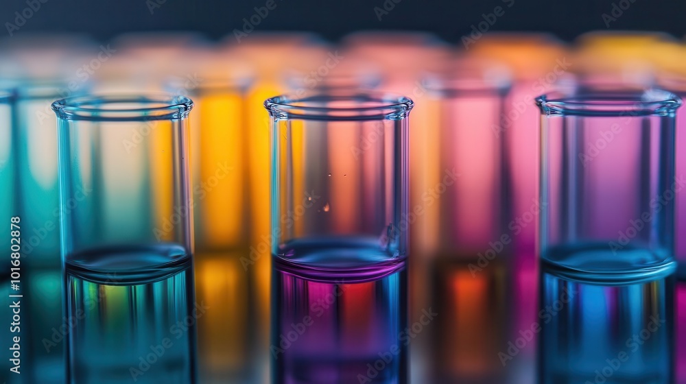 close-up of a row of test tubes filled with colorful liquids, highlighted against a contrasting background, emphasizing the scientific exploration and innovation in a modern laboratory setting close-up of a row of test tubes filled with colorful liquids, highlighted against a contrasting background, emphasizing the scientific exploration and innovation in a modern laboratory setting