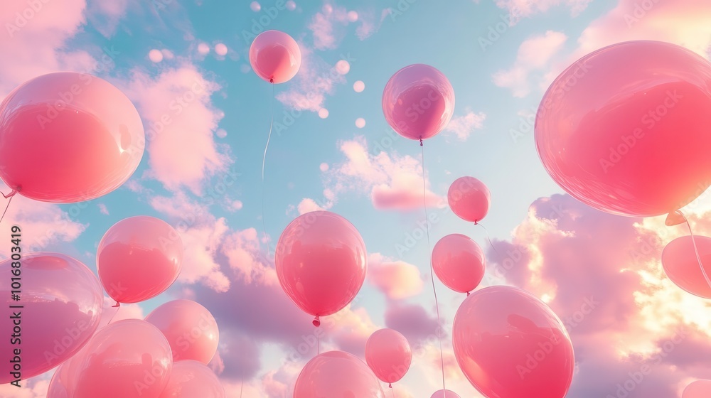 colorful balloons floating against a surreal sky, blending shades of pink and aquamarine, creating a whimsical and dreamlike atmosphere filled with joy and celebration colorful balloons floating against a surreal sky, blending shades of pink and aquamarine, creating a whimsical and dreamlike atmosphere filled with joy and celebration