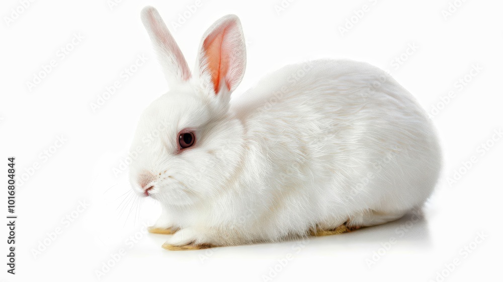 white rabbit. An endearing image of a white rabbit, captured beautifully on a light, neutral background. white rabbit. An endearing image of a white rabbit, captured beautifully on a light, neutral background.
