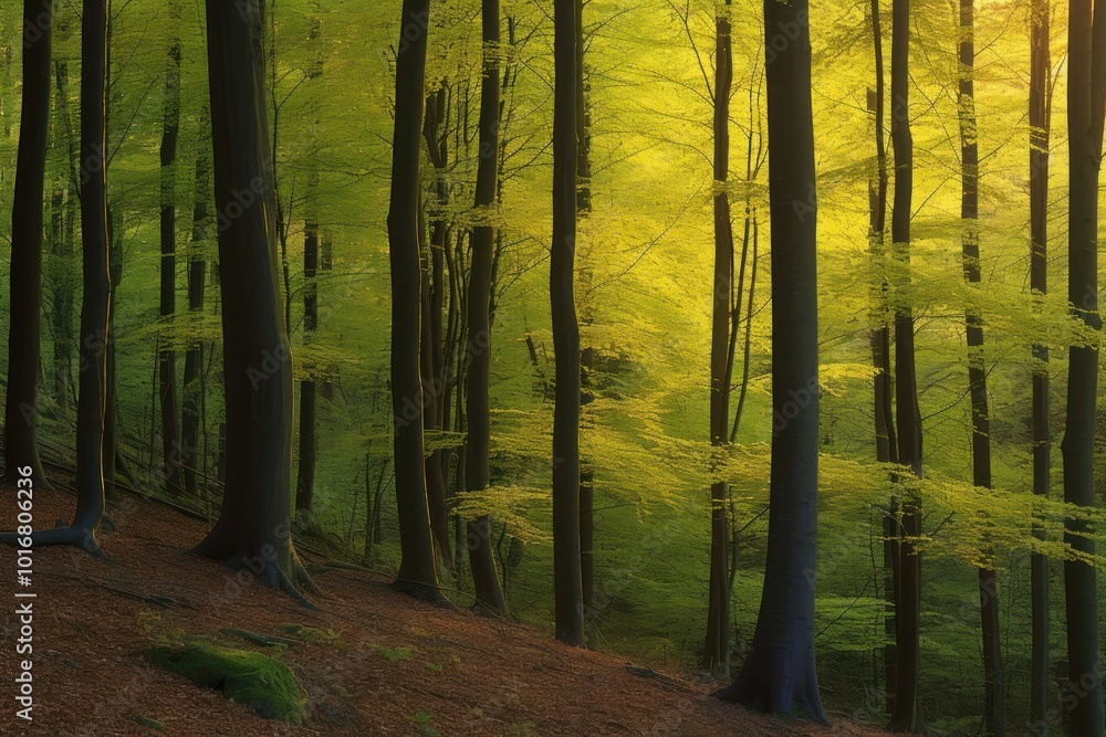 Fototapeta premium Palatinate Forest forest land landscape.