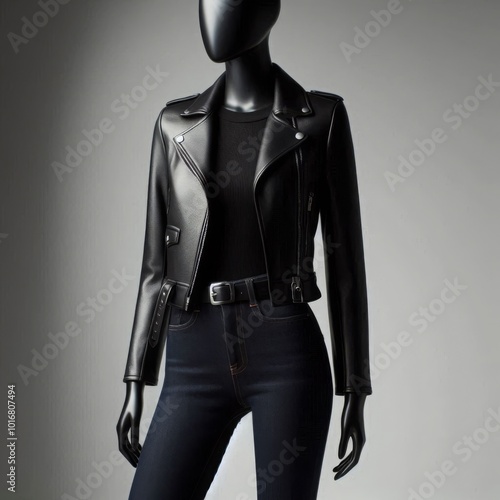 Mannequin in Black Leather photo