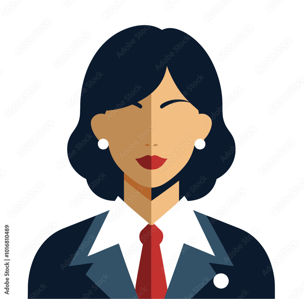 Modern businesswoman icon illustration with minimalist design Modern businesswoman icon illustration with minimalist design