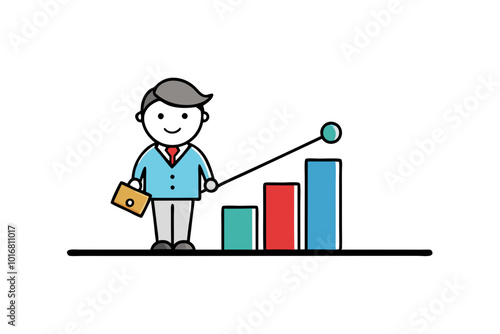 Business benchmarking vector illustration