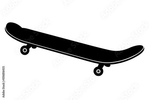 Skateboard | vector silhouette illustration on white background