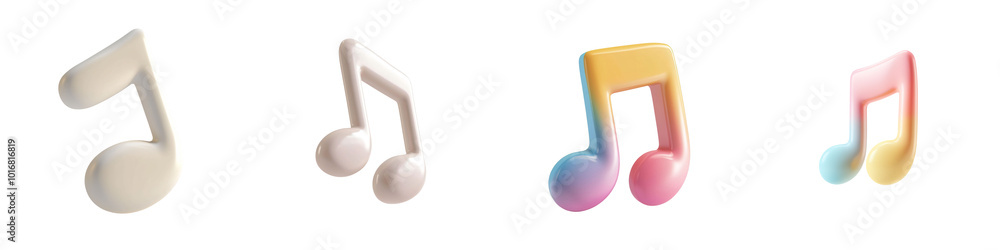 PNG 3d icons and object Colorful musical notes in various styles create vibrant and playful atmosphere, perfect for expressing joy and creativity PNG 3d icons and object Colorful musical notes in various styles create vibrant and playful atmosphere, perfect for expressing joy and creativity