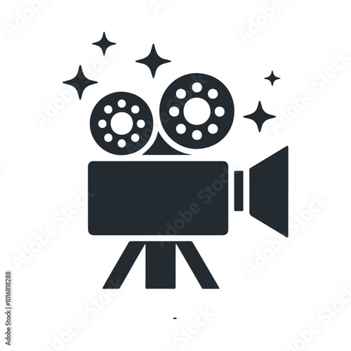 Movie Lights or spotlight vector icon design