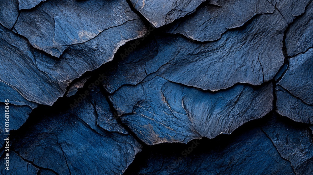 A tight shot of a dark blue rock formation with light emerging from its summit A tight shot of a dark blue rock formation with light emerging from its summit