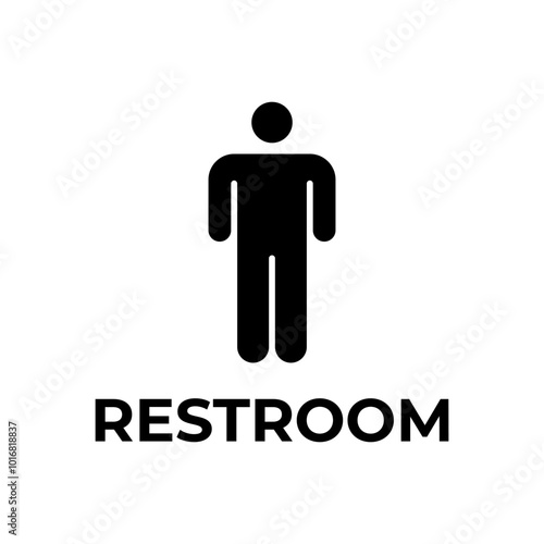 Minimalist Restroom or toilet Icon, Clean and Simple Designs