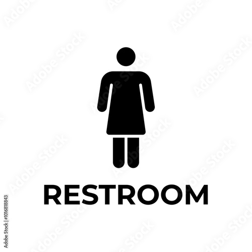 Minimalist Restroom or toilet Icon, Clean and Simple Designs