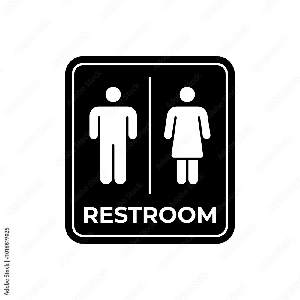 Minimalist Restroom or toilet Icon, Clean and Simple Designs Minimalist Restroom or toilet Icon, Clean and Simple Designs