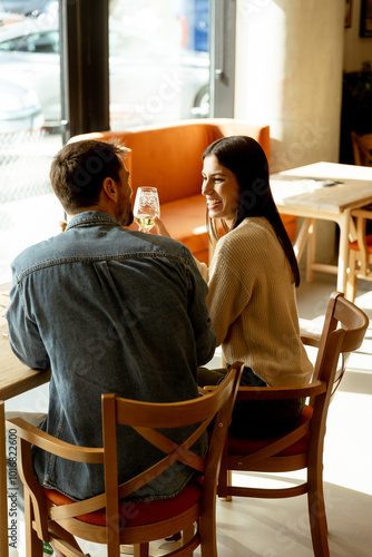 Couple enjoying refreshing ...