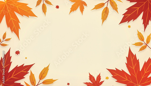 Autumn leaves background with vibrant colors for seasonal designs 