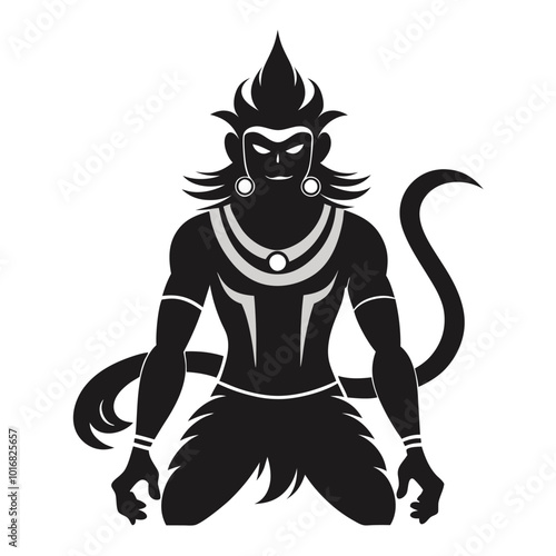 a-silhouette-hanuman-ji--with-white-background