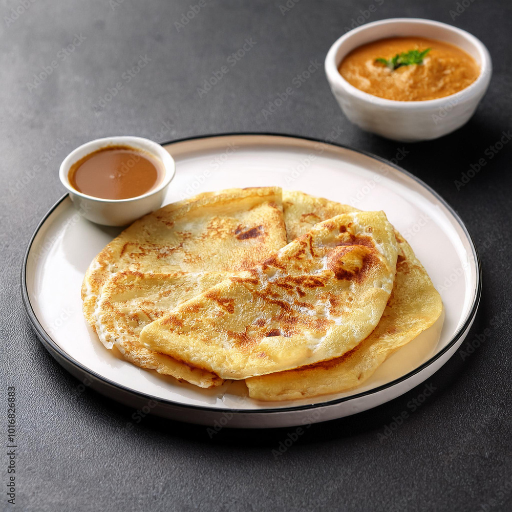 Crispy Roti Prata Delicious South Indian Delight Crispy Roti Prata Delicious South Indian Delight