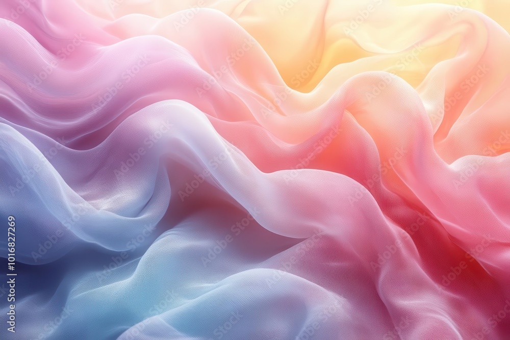 Obraz premium ethereal organic lines swirling in muted pastels creating a dreamlike wallpaper texture soft focus background with delicate curves and wisps evoking a sense of tranquility and flow