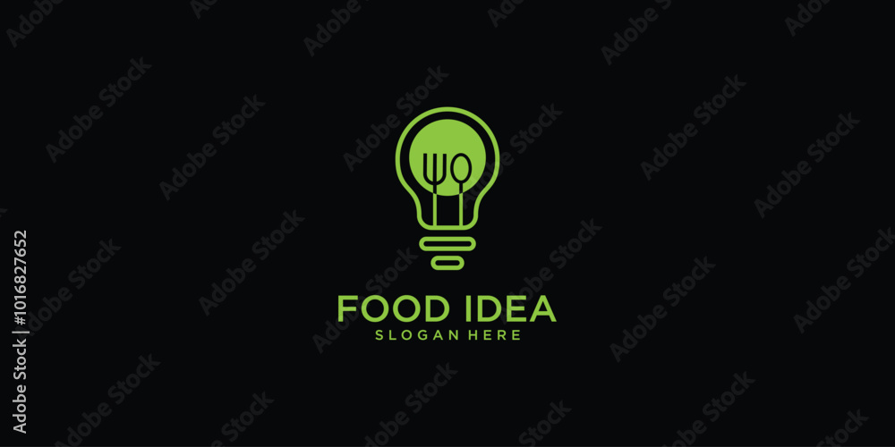 Creative food idea logo design with modern concept vector Creative food idea logo design with modern concept vector
