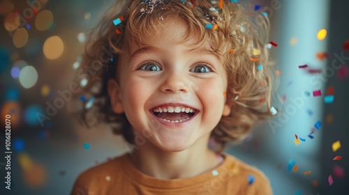 Joyful Child with Wide Eyes and Infectious Smile