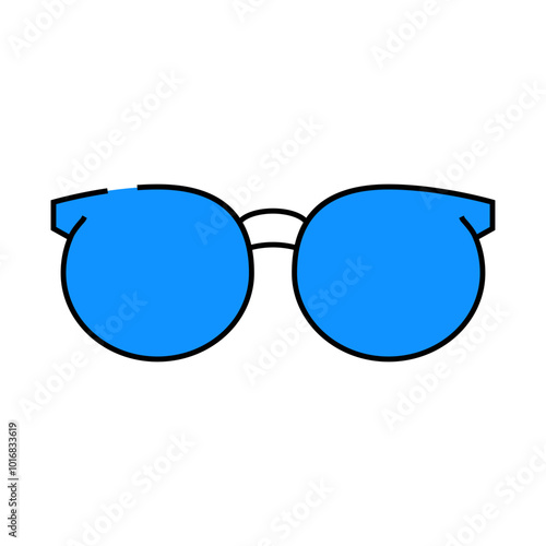 geek glasses frame line icon vector. geek glasses frame sign. isolated symbol illustration