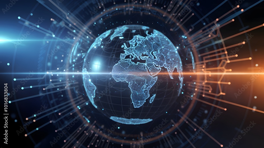 technology concept of earth technology concept of earth