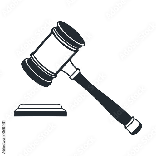 Court Hammer vector icon design