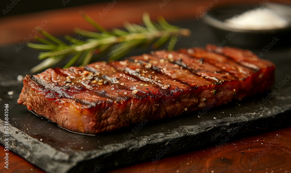 Fried meat, juicy steak lies on the table. Fried meat, juicy steak lies on the table.