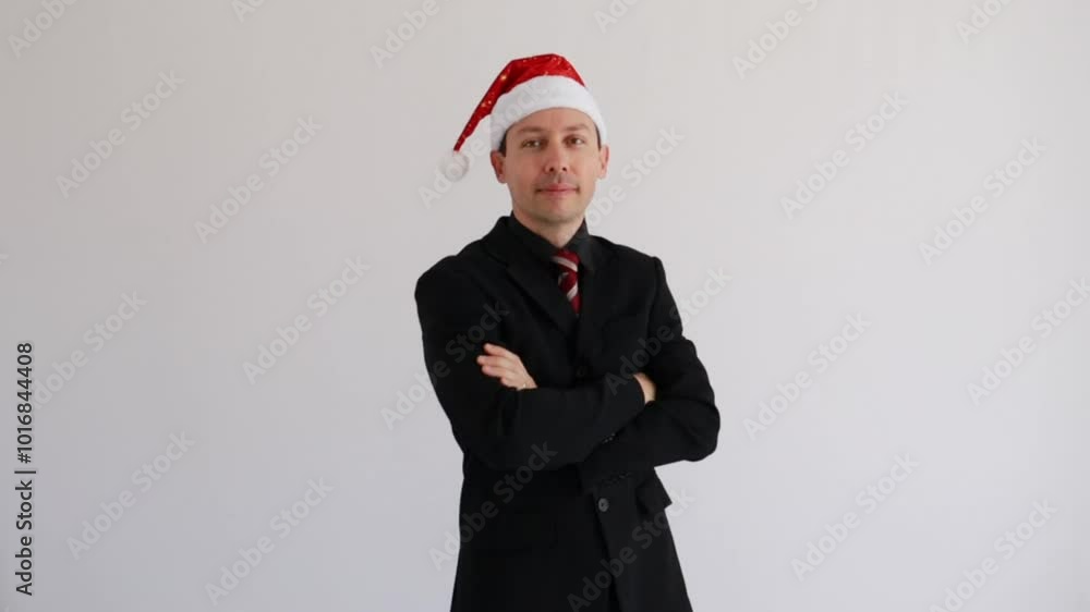 homem de negócios se preparando para promoções de natal homem de negócios se preparando para promoções de natal