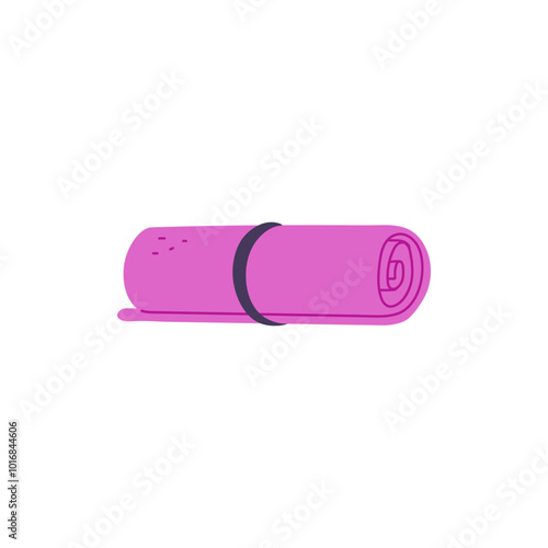 Soft pink mat for fitness and yoga.