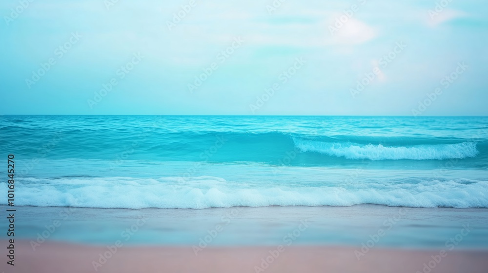 A blurred background of ocean waves rolling towards the shore, shot in natural light to create a soft, serene atmosphere. A blurred background of ocean waves rolling towards the shore, shot in natural light to create a soft, serene atmosphere.