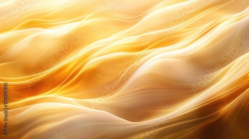 Stunning image of golden waves in a digital realm, where light dances across surfaces, adding mystery and elegance to any creative project.