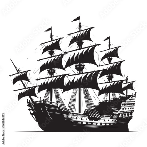 ship on the sea