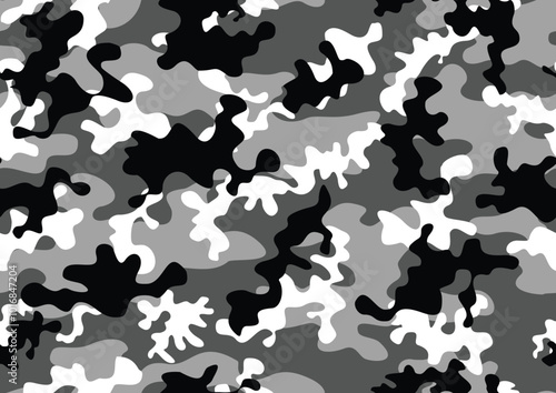 texture camouflage gray modern military pattern, vector illustration, trendy background