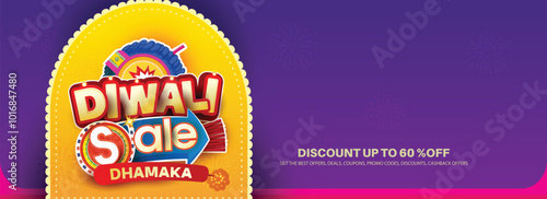 Sale website banner,poster design with realistic bomb craker,red background for Diwali Festival.