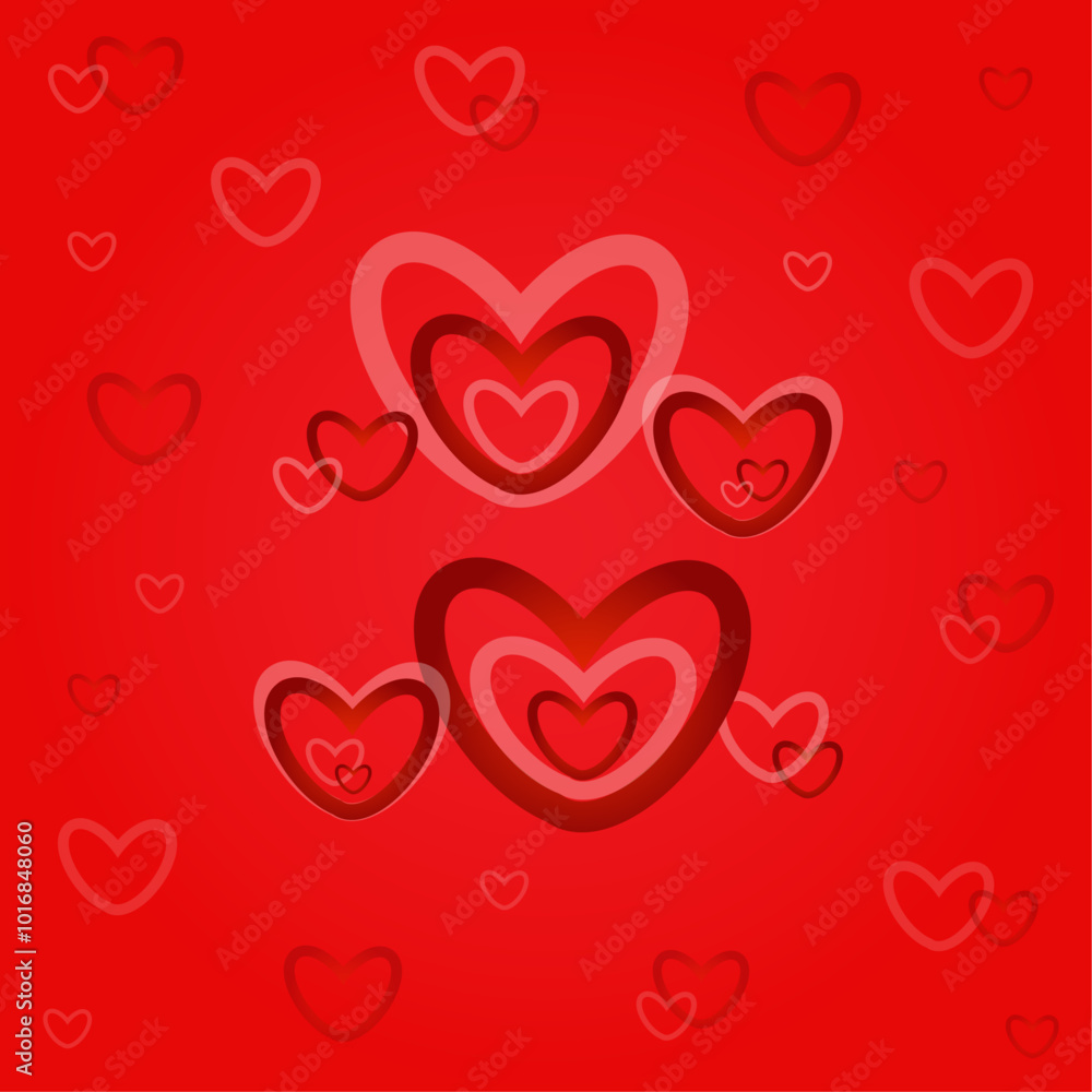 Valentine Background With Hearts Valentine Background With Hearts