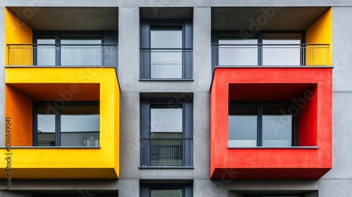 Modern elements in contemporary architecture.. Architectural details of a modern apartment building