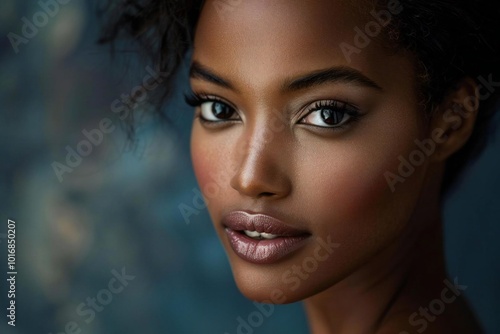 Dramatic Studio Close-Up of Black Woman's Lips