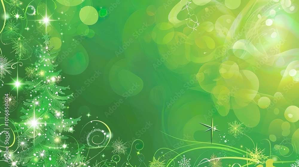Folding_style_green_Christmas_background_vector Folding_style_green_Christmas_background_vector