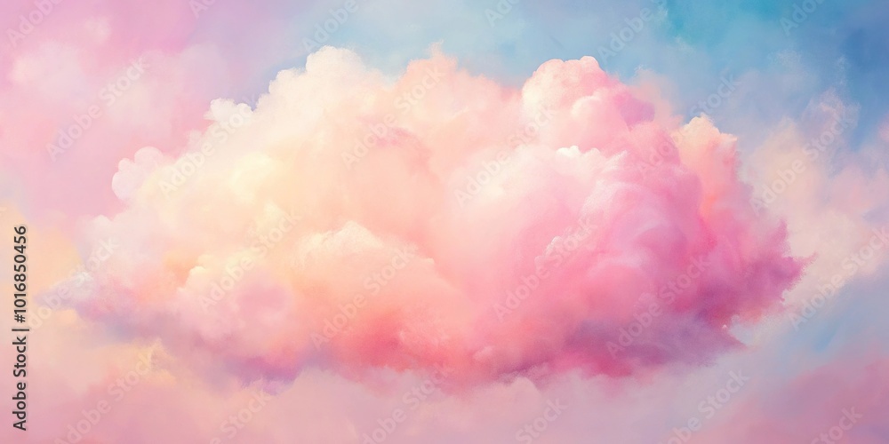 abstract painting of soft pink clouds in the background abstract painting of soft pink clouds in the background