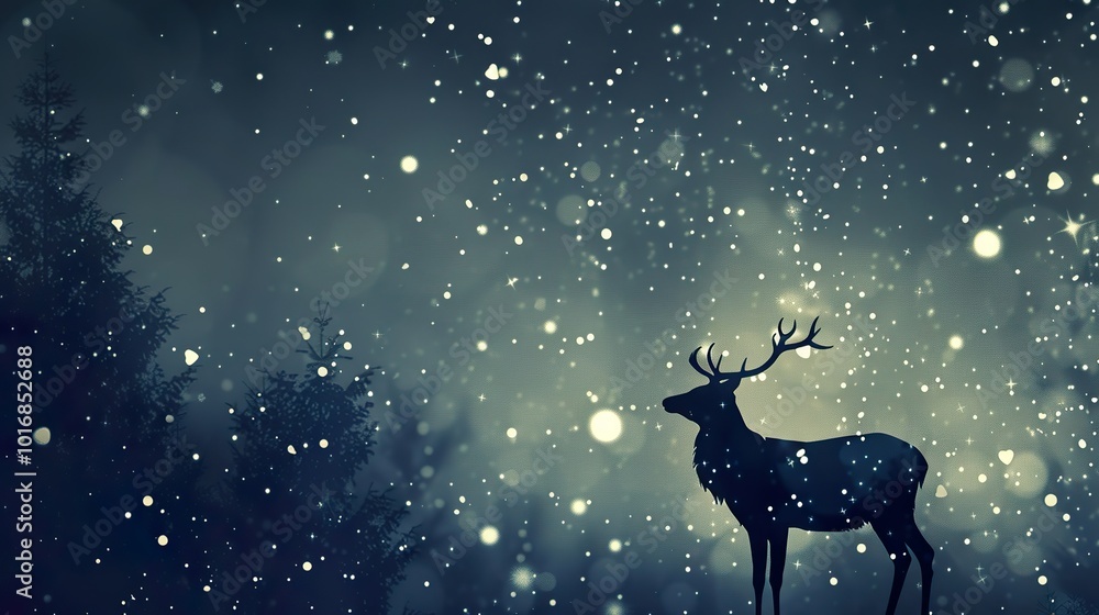 Beautiful_Christmas_Starry_Sky_Christmas_Deer_Illus Beautiful_Christmas_Starry_Sky_Christmas_Deer_Illus