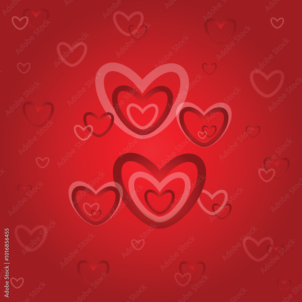 Valentine Background With Hearts Valentine Background With Hearts