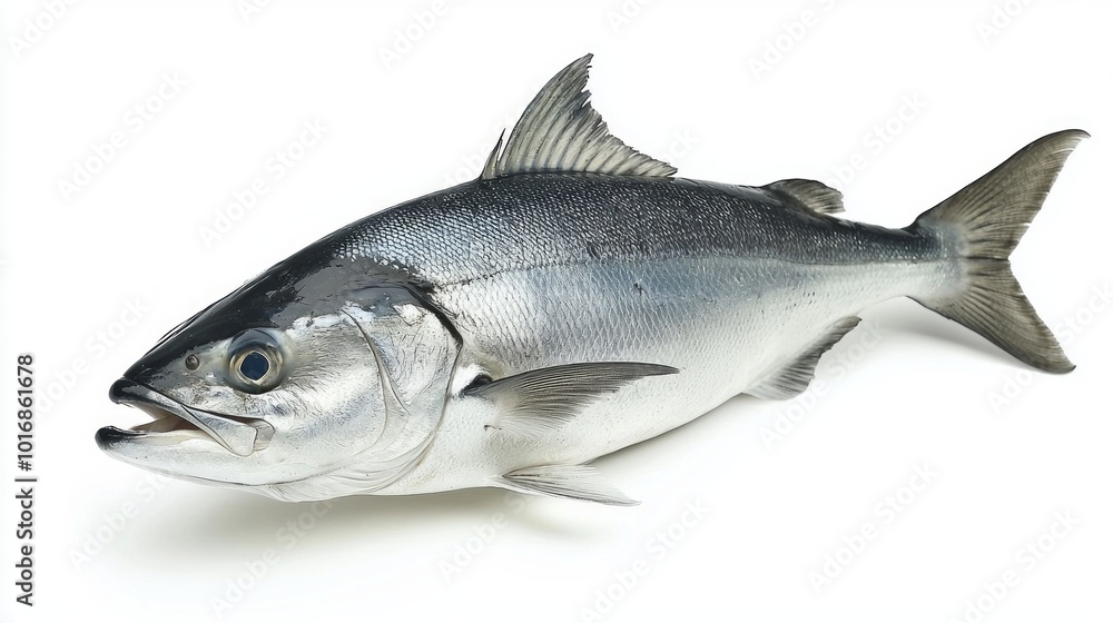bluefish species Pomatomus saltatrix displays its characteristic streamlined shape and vibrant metallic hue. It is often sought after for sport fishing and culinary uses. bluefish species Pomatomus saltatrix displays its characteristic streamlined shape and vibrant metallic hue. It is often sought after for sport fishing and culinary uses.