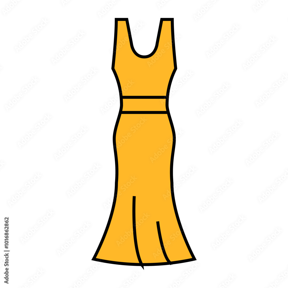 scoop bride dress line icon vector. scoop bride dress sign. isolated symbol illustration scoop bride dress line icon vector. scoop bride dress sign. isolated symbol illustration