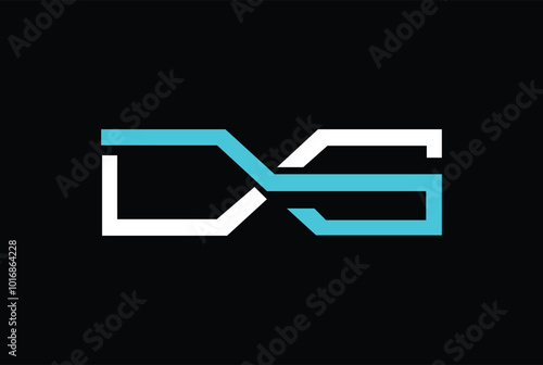 D, S, DS OR SD digital marketing logo, digital marketing initial, icon	