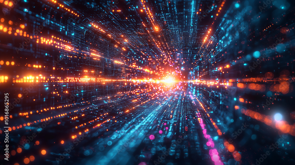 Glowing quantum encryption system managed by AI securing digital networks and protecting data Glowing quantum encryption system managed by AI securing digital networks and protecting data