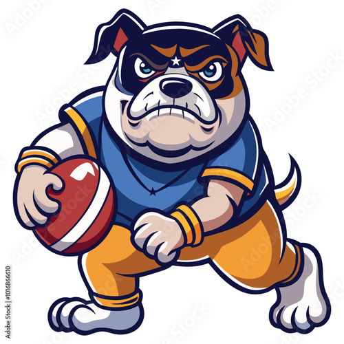 bulldog mascot american football vector illustration design
