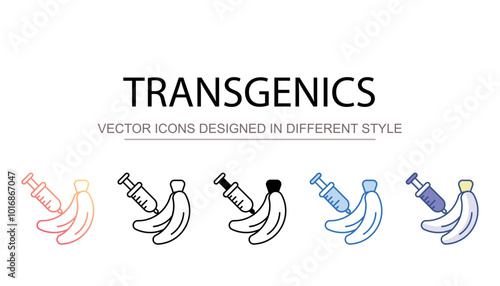 Transgenics icon design with white background stock illustration