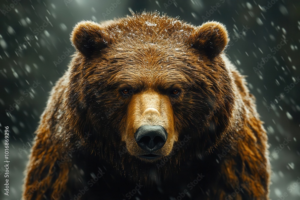 fierce grizzly bear portrait on clean background showcasing powerful stance and intense expression hyperrealistic rendering captures intricate fur texture and wild nature fierce grizzly bear portrait on clean background showcasing powerful stance and intense expression hyperrealistic rendering captures intricate fur texture and wild nature