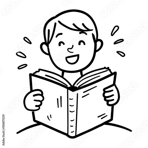 Note taking icon in drawing style 