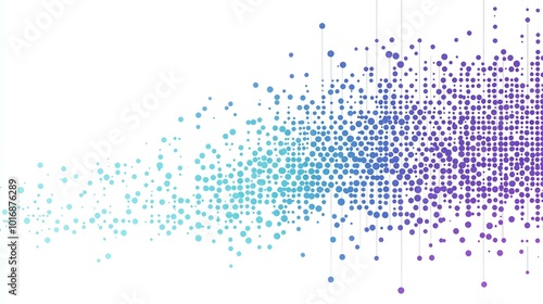 Abstract Gradient Pattern of Blue and Purple Circles