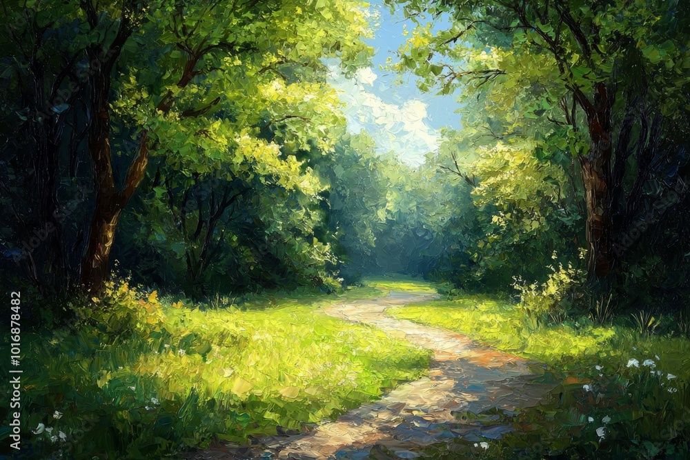 Abstract oil painting illustration background created with Generative AI